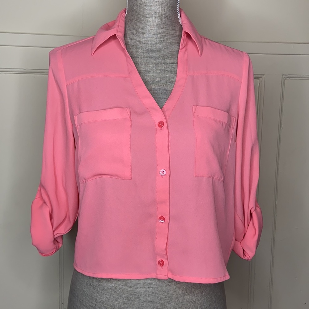 Express Coral Portofino Shirt Size Small